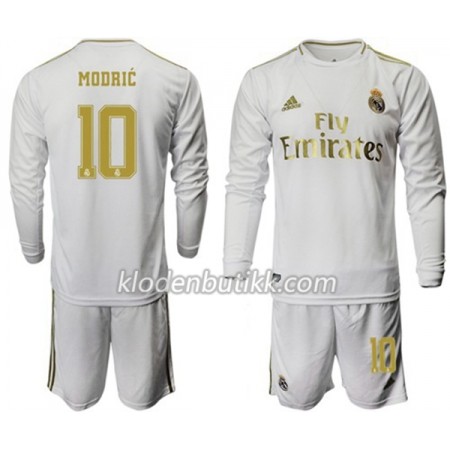 Real Madrid Modrić 10 Barn Hjemmedraktsett 2019-2020 Langermet (+ Korte bukser)